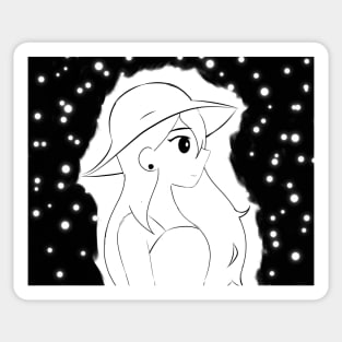 girl in the lights Sticker